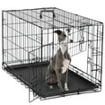 Mayoume 36 Inch Medium Double Door Dog Cage with Divider Panel and