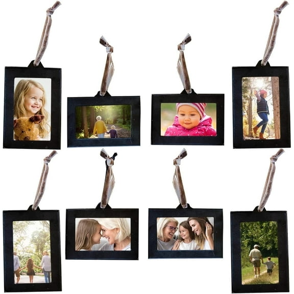Maypes Family Tree Picture Frames, Set of 8 Photo Hanging Display Wall Decor Ornaments, 2"x3"
