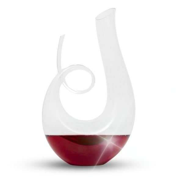 Maypes Luxurious U-Shaped Wine Decanter – Elegant Red Wine Aerator Carafe – 1500ml Capacity Decanter Wine Made of Non-Lead Crystal Glass – Easy to Use Crystal Decanter for Red, White, Rose Wine