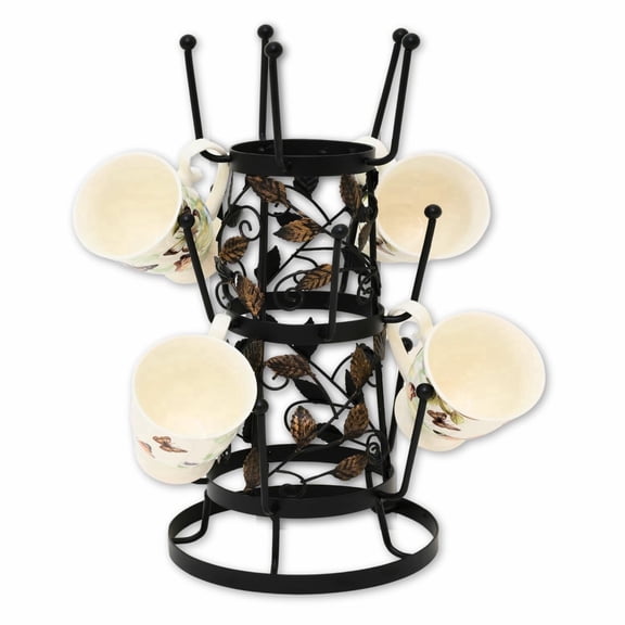 Maypes Coffee Mug Tree Stand, Metal, 3 Tier, Holds 15 Mugs, Countertop Organizer Rack, 1 ct
