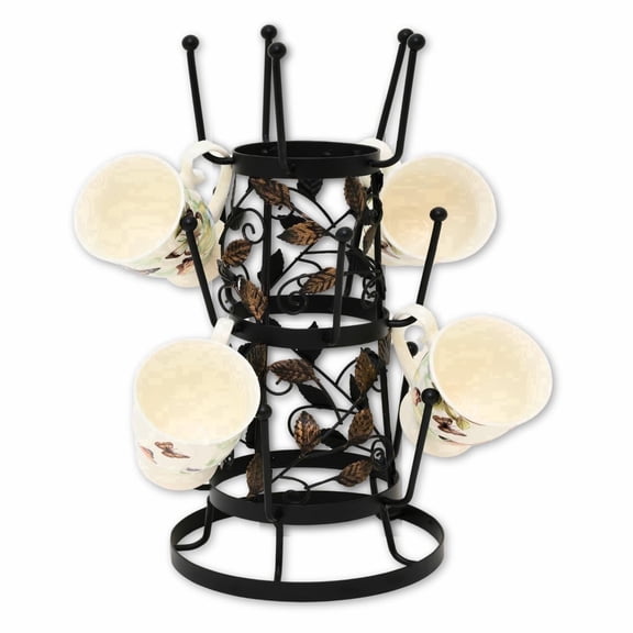 Maypes Coffee Mug Tree Stand, Countertop Cup Organizer Rack, Metal, 3 Tier, Holds 15 Mugs, 1 Ct