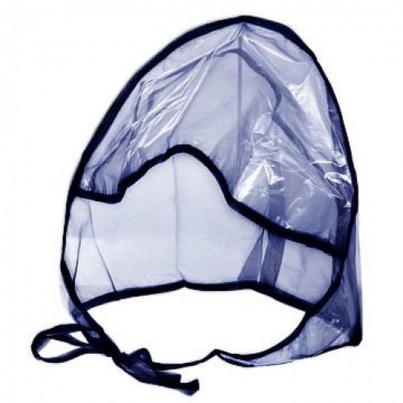 Maypes Waterproof Rain Bonnet Hat with Full Cut Visor & Netting, Navy Blue, Unisex