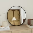 thumbnail image 1 of Maypex 36IN Aluminium Framed Circular Wall Mirror Black, 1 of 4
