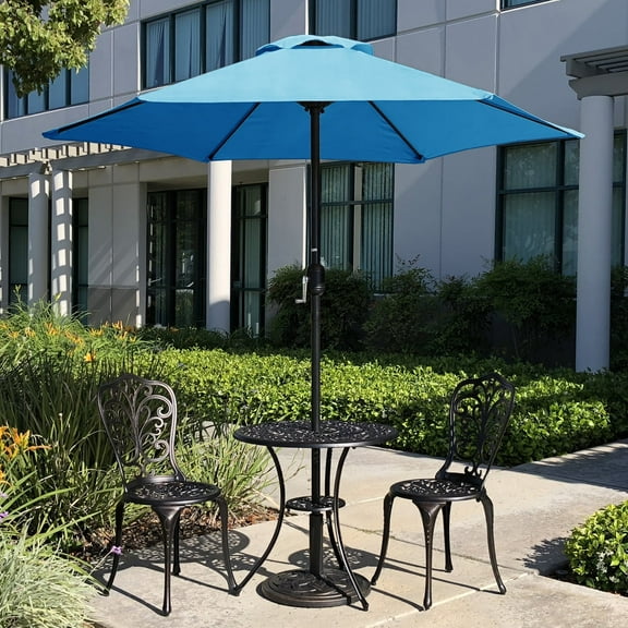 Maypex 7.5ft Aqua Hexagon Outdoor Market Patio Umbrella, UV Resistant