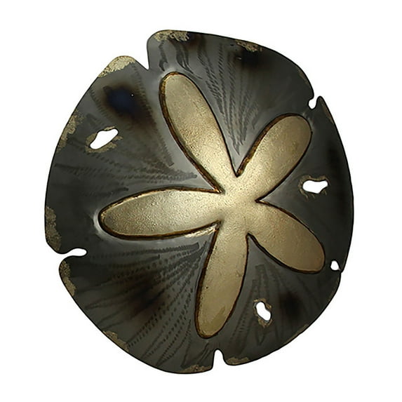 Mayrich 15 inch Sparkling Glossy Metal Sand Dollar Wall Hanging Sculpture