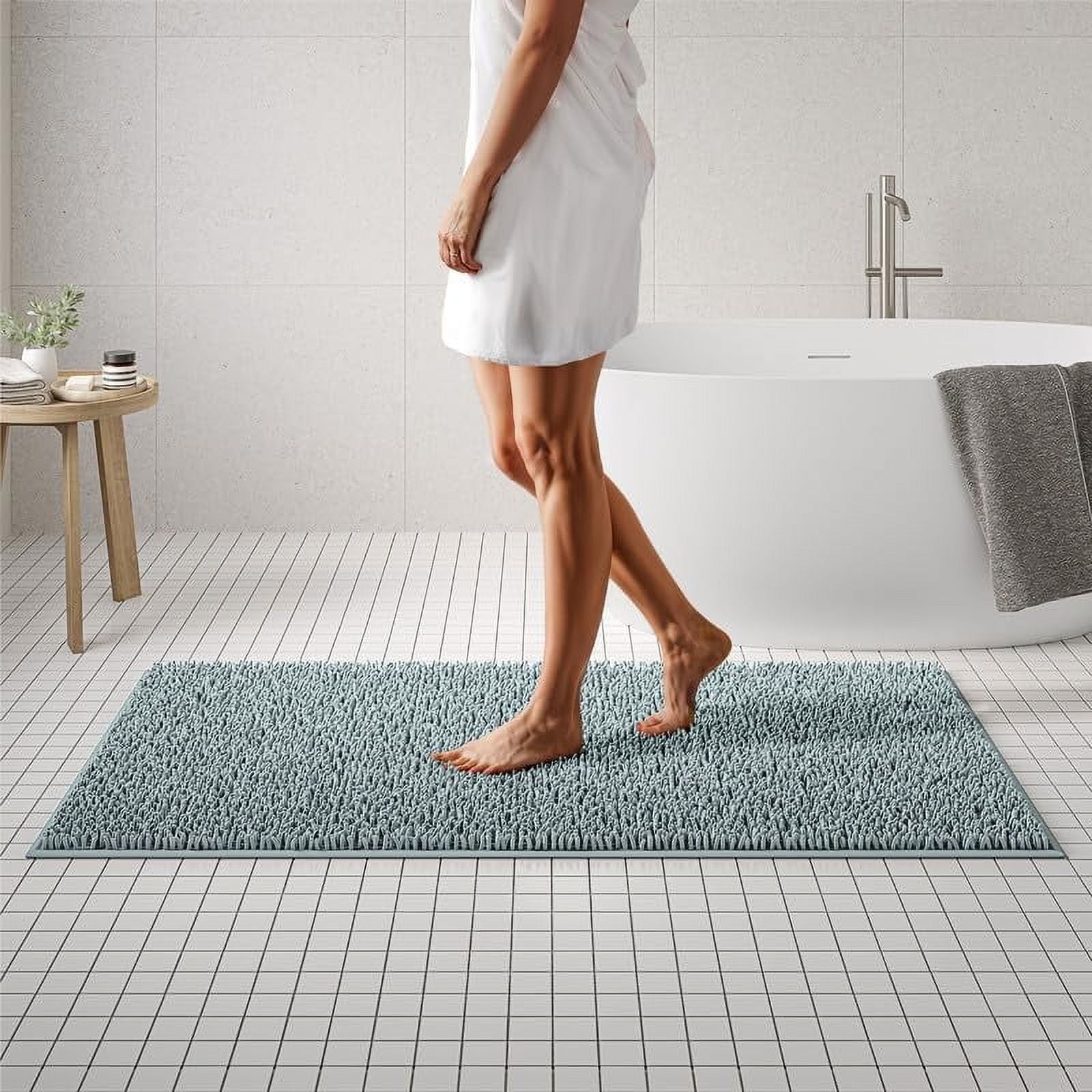 31x59 Rug Example MAYSHINE Bathroom Absorbent Floor Mat, Washable Chenille Bath Runner ...