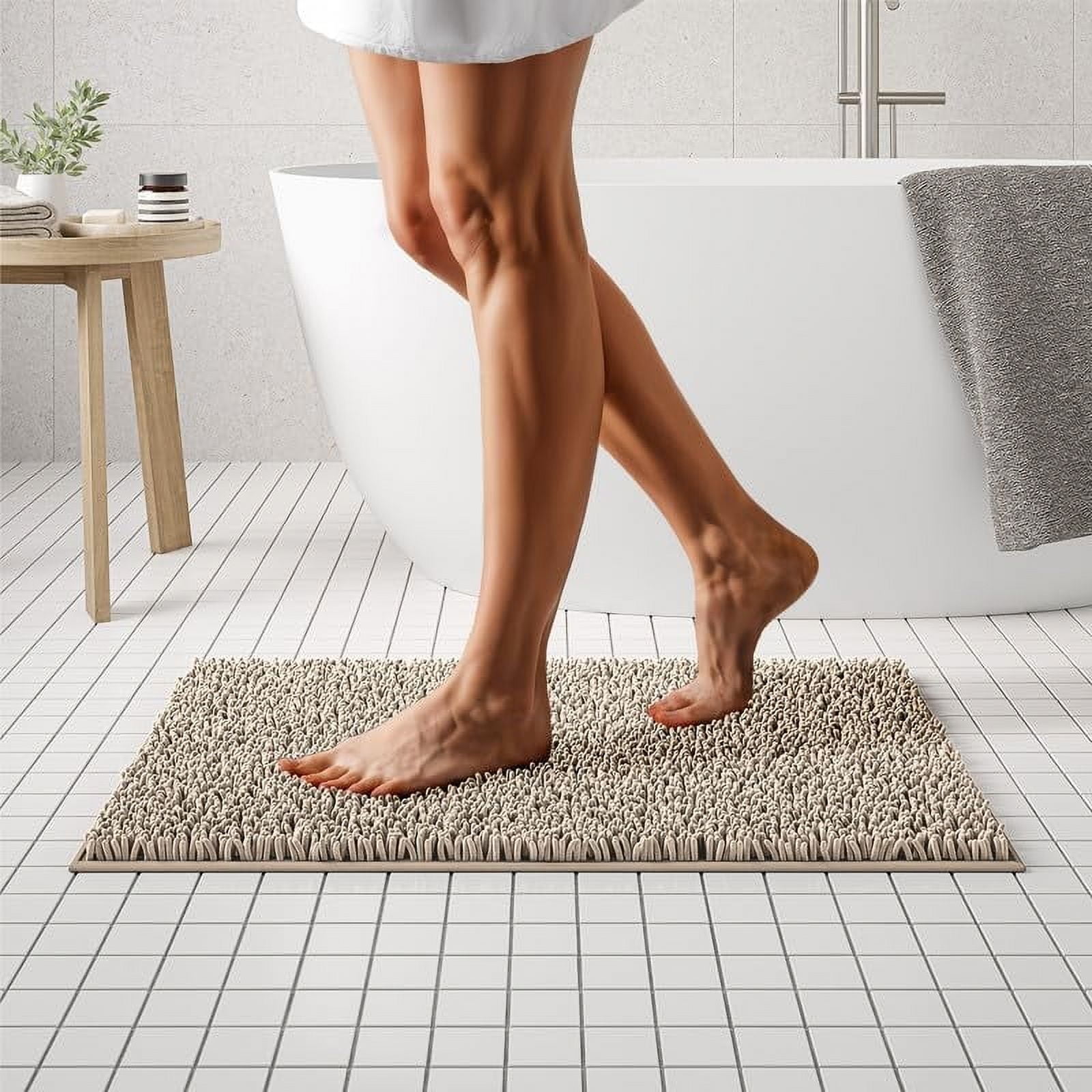 MAYSHINE Plush Soft Microfiber Absorbent Floor Bath Rug, Quick Dry Non ...