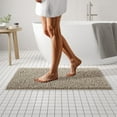 thumbnail image 1 of Mayshine Luxury Bathroom Mats, Super Soft Plush Shaggy Bathmat, Non-Slip, Beige, 24" x 39", 1 of 7