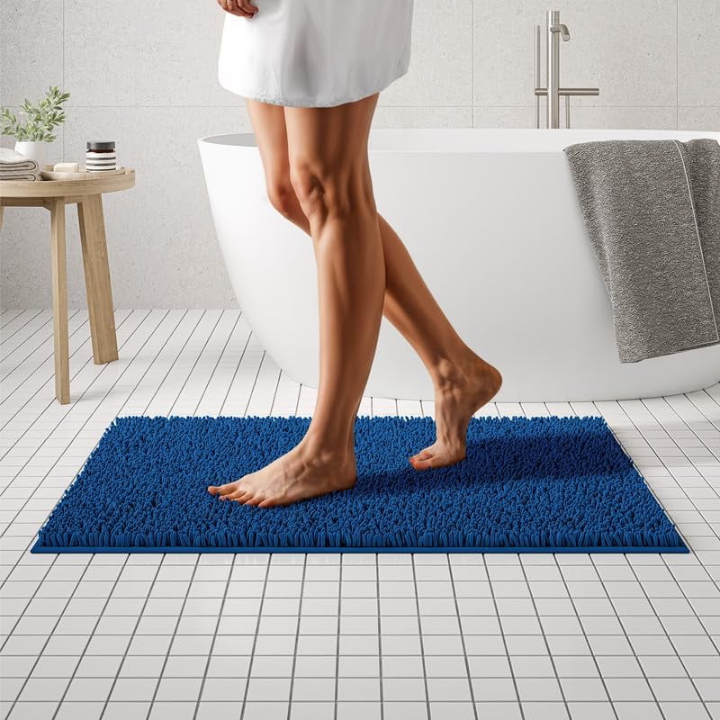 Mayshine NonSlip Thick Absorbent Microfiber Extra Long Chenille Bath
