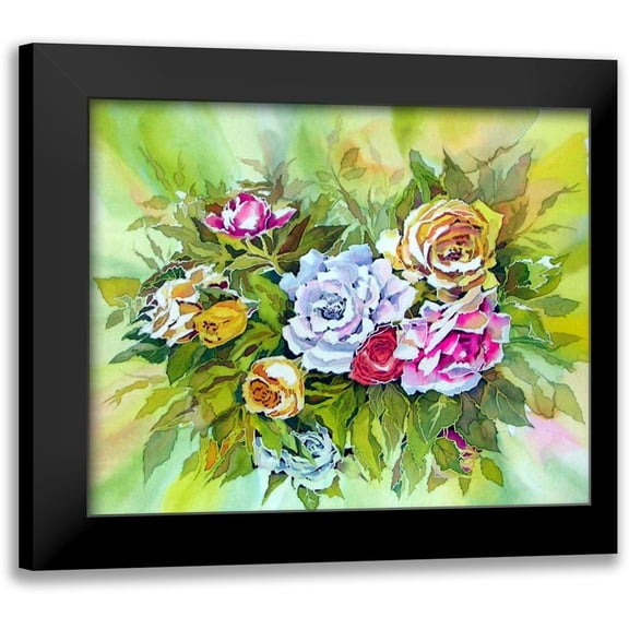 Mayskaya, Alisa 14x12 Black Modern Framed Museum Art Print Titled - Roses