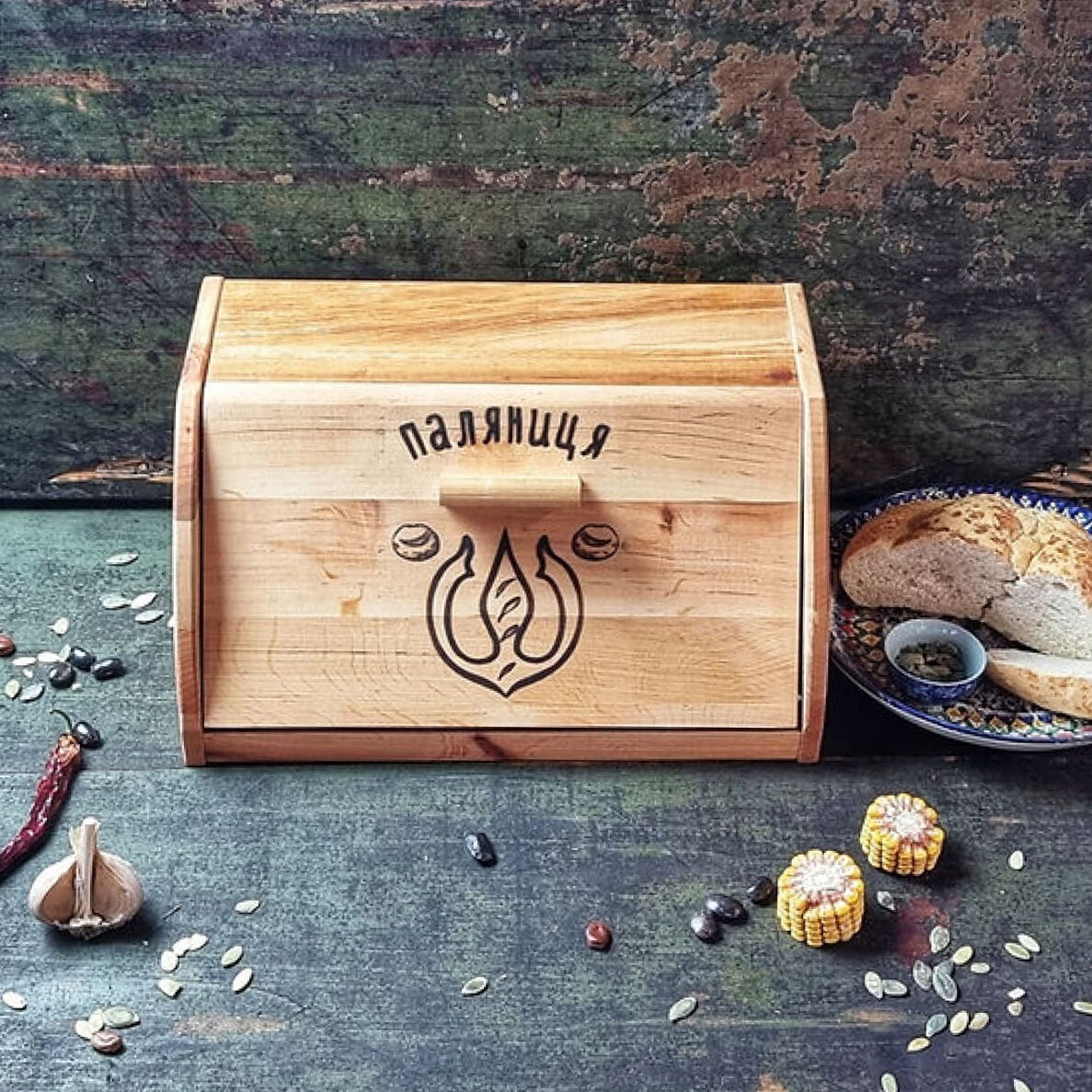 Maysternya Wooden Bread Box with Cutting Board 14.57x 9.45x 7.48" (37x24x19 cm) Countertop Bread Bin Wooden Bread Storage Container for Bakery Storage Bin Food Keeper Pastry Box