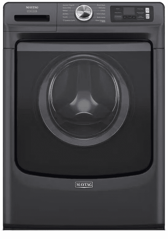 Maytag 27 Inch Smart Pet Pro Front Load Washer with 5.0 cu. ft. Capacity in Black Steel MFW7020RF