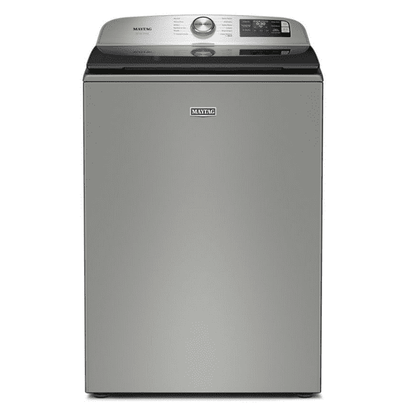 Maytag 5.3 Cu. Ft. Pet Pro Top Load Impeller Washer, Sanitize Cycle with Oxi, Silver - MTW7200RR