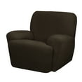 thumbnail image 1 of Maytex Embossed Diamond Patterned 4-Piece Recliner Stretch Slipcover, Chocolate, 1 of 4