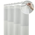 thumbnail image 1 of Maytex Smart Curtain Hendrix View Fabric Shower Curtain with Attached Roller Glide Hooks, 1 of 6