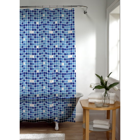Maytex Tiles PEVA Vinyl Shower Curtain