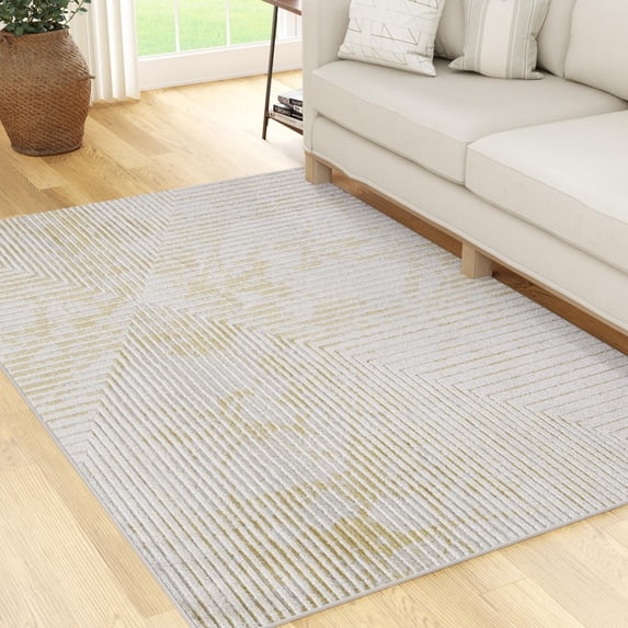 Mayview Darrow Abstract Beige Rug, 2.5' x 8' Runner
