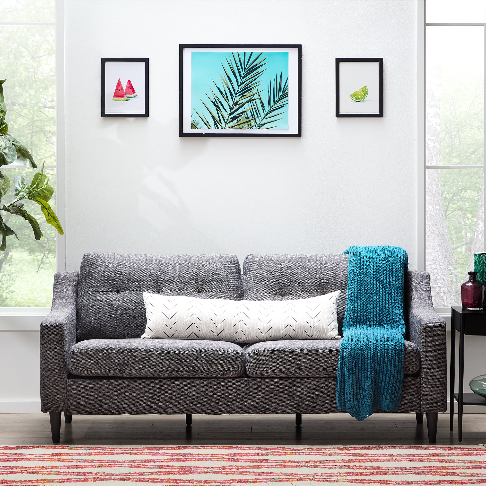 Mayview Tudy Upholstered Sofa, Charcoal Fabric