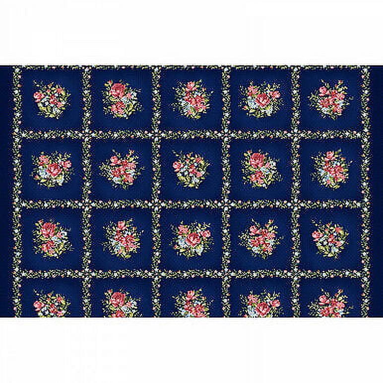 Maywood  Roses on the Vine blue  Cotton Fabric