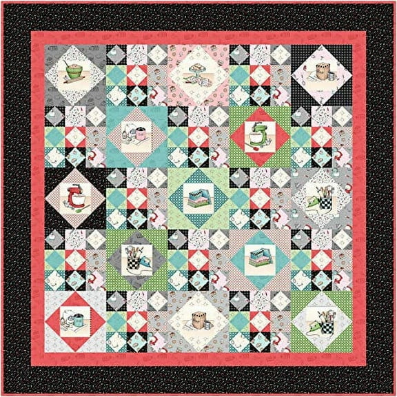 Maywood Studio Happiness is Homemade in My Mother's Kitchen Quilt Kit by Kris Lammers KIT-MASMMK