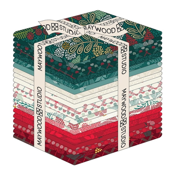 Maywood Studio - Holiday Stitches Fat Quarter Bundle 21 pcs