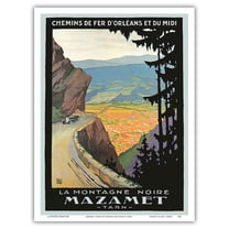 Mazamet France - Chemins de fer d’Orléans et du Midi - Vintage Railroad Travel Poster by Charles-Jean Hallo c.1930s - Master Art Print (Unframed) 9in x 12in