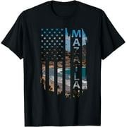 Mazatlan Meico Summer Sunset American Flag Patriotic T-Shirt