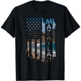 thumbnail image 1 of Mazatlan Mexico Summer Sunset American Flag Patriotic T-Shirt, 1 of 3