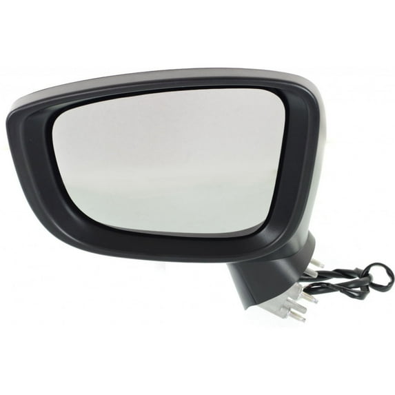 For Mazda 3 / 3 Sport Mirror 2014 2015 2016 Driver Side Manual Folding Power Non-Heated | w/o Blind Spot Detection & Signal Light | Hatchback / Sedan | Paintable MA1320181 | BHN969181E
