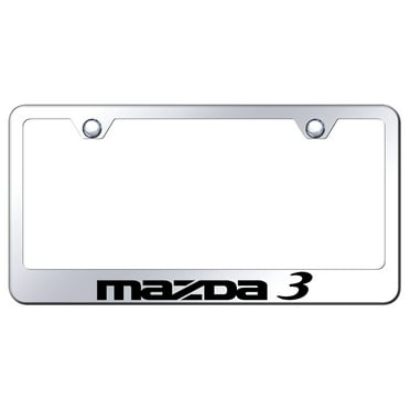 Mazda 3 Laser Etched Logo Stainless Steel License Plate Frame (Chrome)
