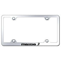 Mazda 3 Laser Etched Logo Wide Body License Plate Frame (Chrome)