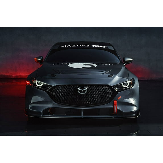 Mazda 3 TCR Sports Car Luxury Car Automotive Wall Art Home Decor - 12x18 Inch Laminated Poster - Stunning Detail and Bold Colors