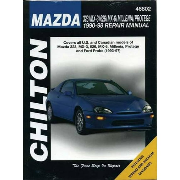 Pre-Owned Mazda 323/MX-3/626/Millenia/Protege 1990-98 Repair Manual: Covers All U.S. and Canadian Models of Mazda 323, MX-3, 626, MX-6, Millenia, Protege and Fo (Paperback) 0801991307 9780801991301