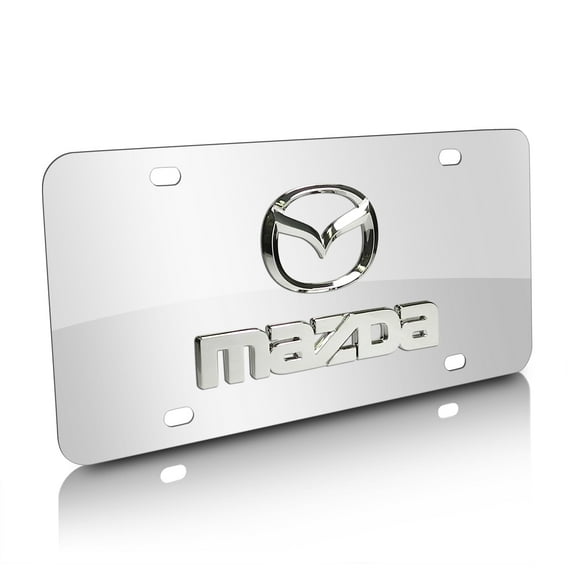 Mazda New Dual Logo License Plate (Chrome)