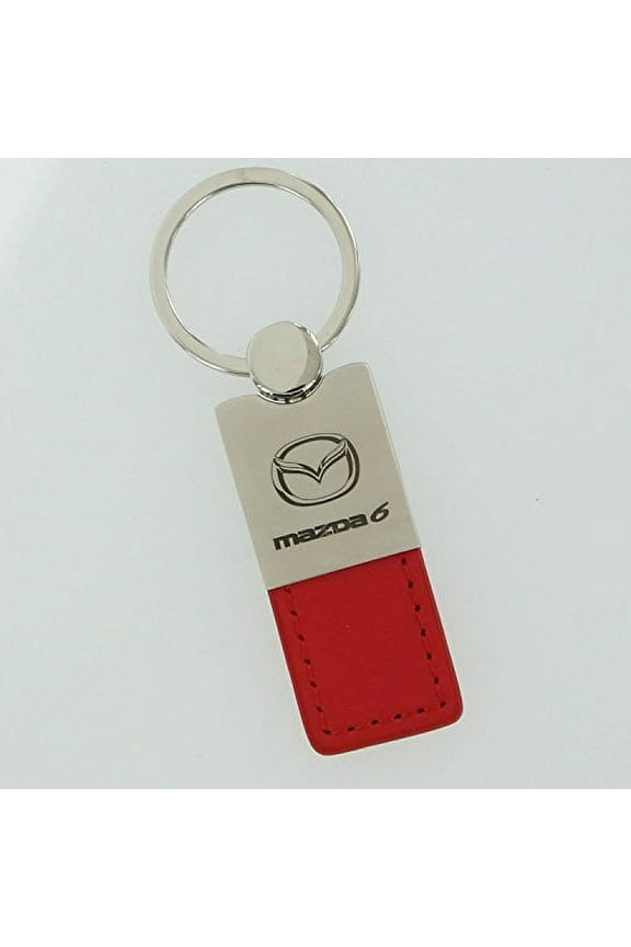 Mazda 6 Keychain & Keyring - Duo Premium Red Leather