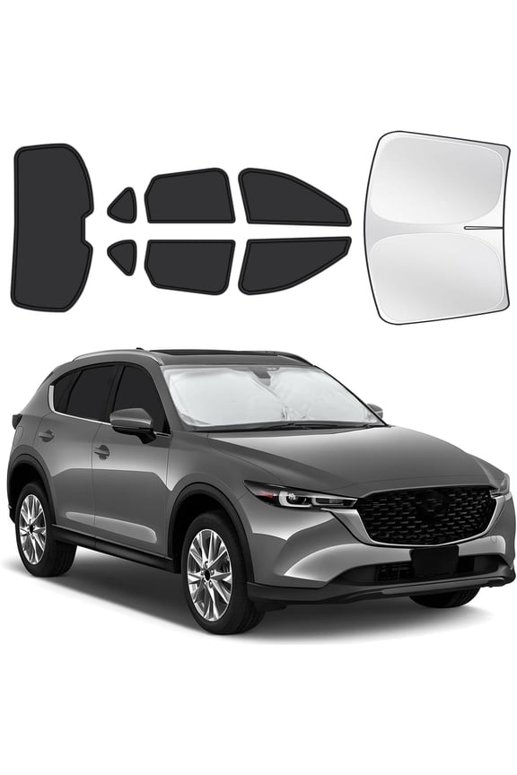 for Mazda CX-5 2017-2025 Car Window Shades, 8pcs Privacy Sun Shade Set for Front Windshield Side and Rear Windows, Full Window Covers Keeps vehicle Cool for Camping Napping