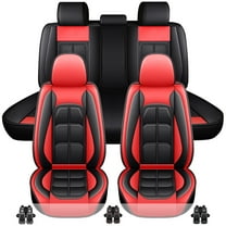 For Mazda CX-5 CX-7 Car Seat Covers 5-Seats, Premium Pu Leather Auto Cushion Protector, Front Rear Seat Full Set for Mazda 3,6,Tribute,Mazda3 Sport Black Red