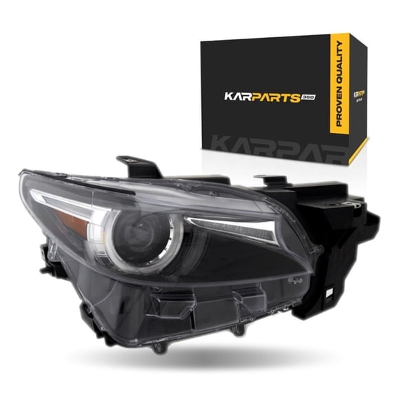 For Mazda CX-9 2016 2017 2018 2019 2020 Headlight Passenger Side | CAPA Certified | LED | Lens Housing | With Adaptive Lights | Clear Lens | Black Housing | For MA2519174 | 191275844298, TK5051031A