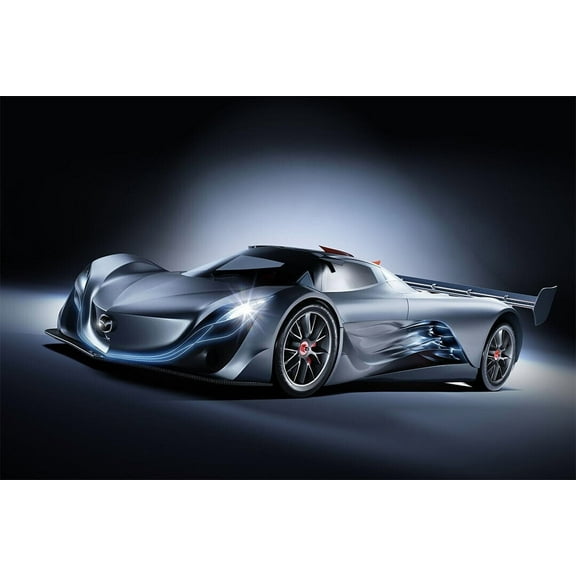 Mazda Furai Racing Car Expensive Car Design Wall Poster - 12x18 Inch Laminated Poster - Stunning Detail and Bold Colors