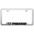 thumbnail image 1 of Mazda Laser Etched Logo Cut-Out License Plate Frame (Brushed Chrome), 1 of 1