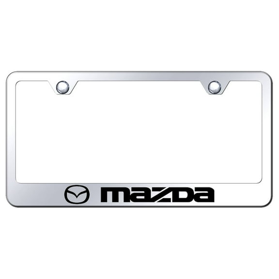 Mazda Laser Etched Logo Stainless Steel License Plate Frame (Chrome)