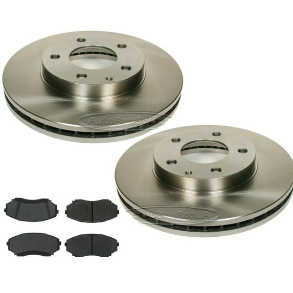 Mazda MPV Van (2) Front Brake Rotors & Ceramic Pads