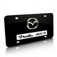 thumbnail image 1 of Mazda Miata MX-5 3D Logo on Black Stainless Steel License Plate, 1 of 3