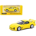 thumbnail image 1 of Mazda RX-7 (FD3S) Mazdaspeed A-Spec RHD Competition Yellow Mica "Global64" Series 1/64 Diecast Model Car by Tarmac Works, 1 of 3