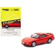 Mazda RX-7 FD3S RHD Right Hand Drive Red Student Driver J Collection Series 1/64 Die Cast Model Car by Tarmac Works