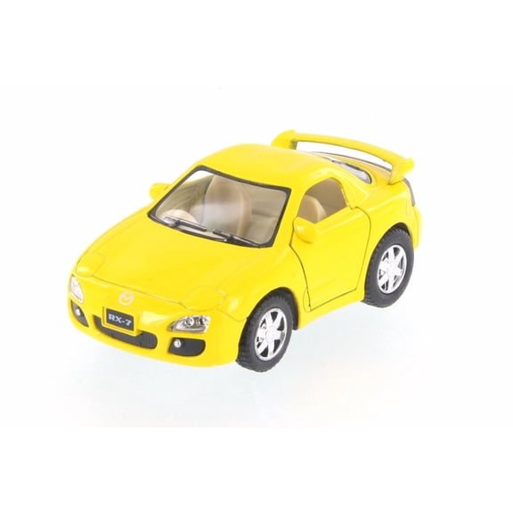 Mazda RX-7, Yellow - Kinsmart 4008/16D -  Diecast Model Toy Car (Brand New but NO BOX)