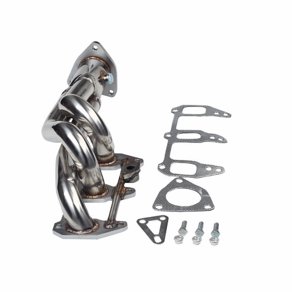 Mazda RX-8 (03-10) 1.3L Exhaust Header - MT001079 - 2.0"/2.75" Inlet/Outlet - 201 Stainless Steel - Silver Finish - Engine Exhaust System