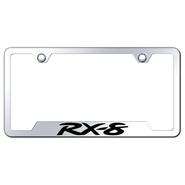 Mazda RX-8 Laser Etched Logo Cut-Out License Plate Frame (Chrome)