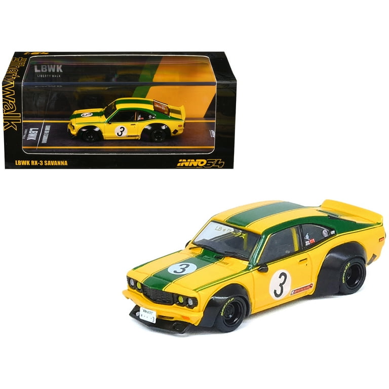 Mazda RX3 LBWK Liberty Walk Savanna Yellow Inno 64 - Walmart.com