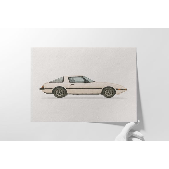 Mazda Rx-7 Fb Poster: Retro Jdm Car Poster, Unframed Poster Size 24x36